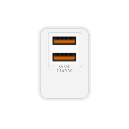 Prise secteur USB 2 ports 12W 2.4A - IDUSD