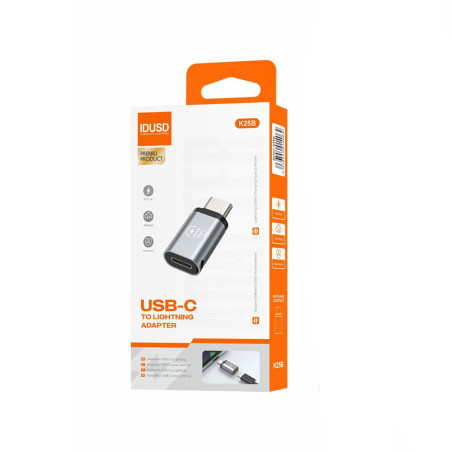 Adaptateur USB-C vers lightning argent - IDUSD