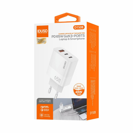 Prise secteur 3 ports 65W - IDUSD
