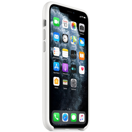 Coque silicone MagSafe Blanc iPhone 11 Pro - Apple