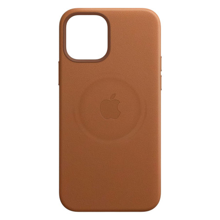 Coque cuir Marron sellier iPhone 12 Mini - Apple