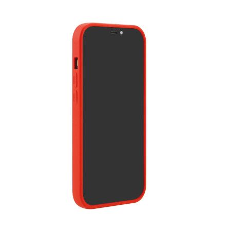 Coque silicone rouge MagSafe + protection caméra iPhone 16