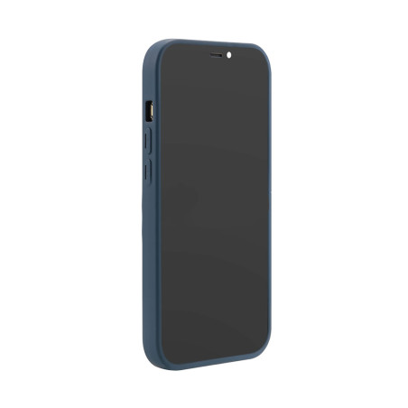 Coque silicone bleu MagSafe + protection caméra iPhone 16