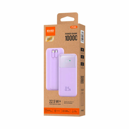 Batterie externe Fast Charge 22,5W - 10000 mAh lila - IDUSD
