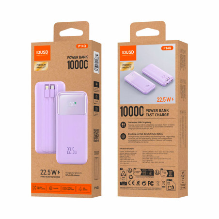Batterie externe Fast Charge 22,5W - 10000 mAh lila - IDUSD