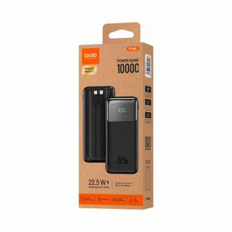 Batterie externe Fast Charge 22,5W - 10000 mAh noir - IDUSD