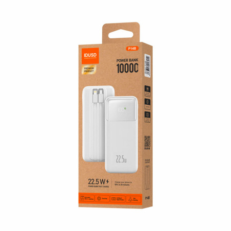 Batterie externe Fast Charge 22,5W - 10000 mAh blanc - IDUSD