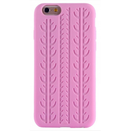 Coque silicone Pneu rose iPhone 6