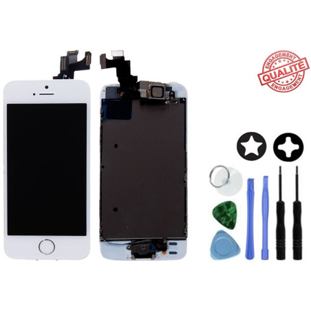 Ecran complet blanc pour iPhone 5S + Outils