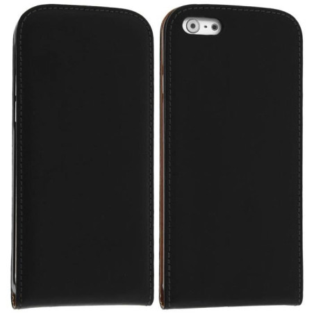 Etui en cuir noir iPhone 6 Plus