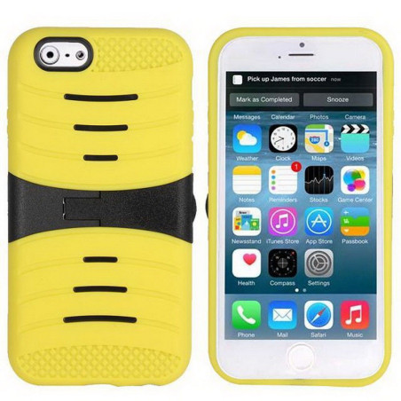 Coque anti-choc support vidéo iPhone 6 jaune