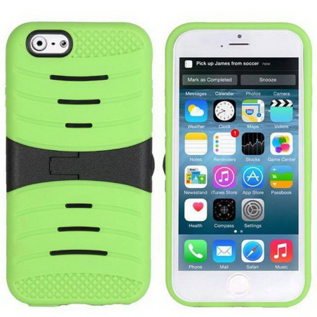 Coque anti-choc support vidéo iPhone 6 vert