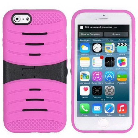 Coque anti-choc support vidéo iPhone 6 rose