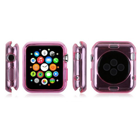 Coque silicone Apple Watch 42mm Rose