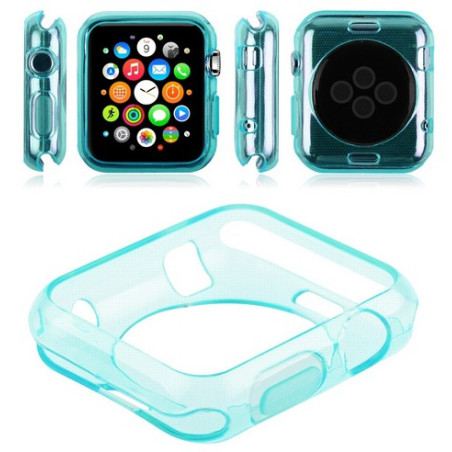 Coque silicone Apple Watch 42mm Bleu