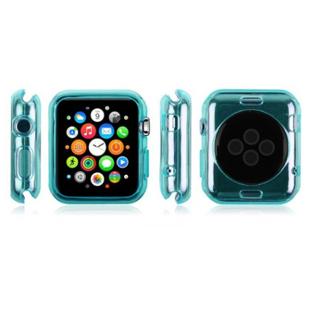 Coque silicone Apple Watch 42mm Bleu