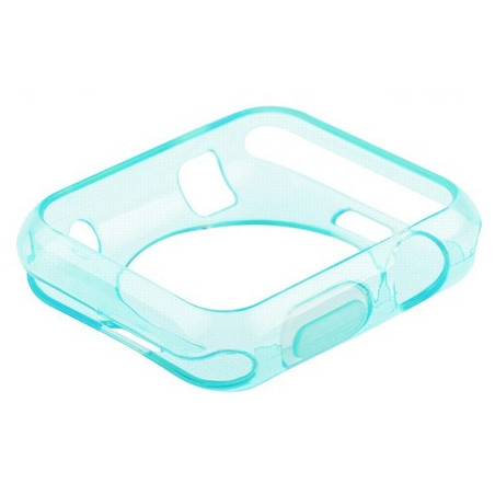 Coque silicone Apple Watch 42mm Bleu