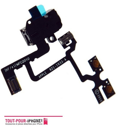 Nappe jack complète pour iPhone 4 - Flex jack + volume audio