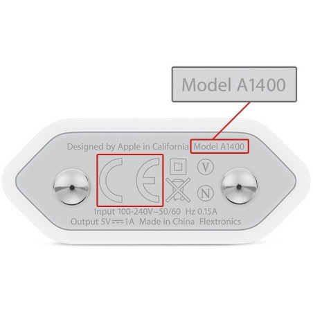 Chargeur secteur 5W d'origine Apple avec packaging