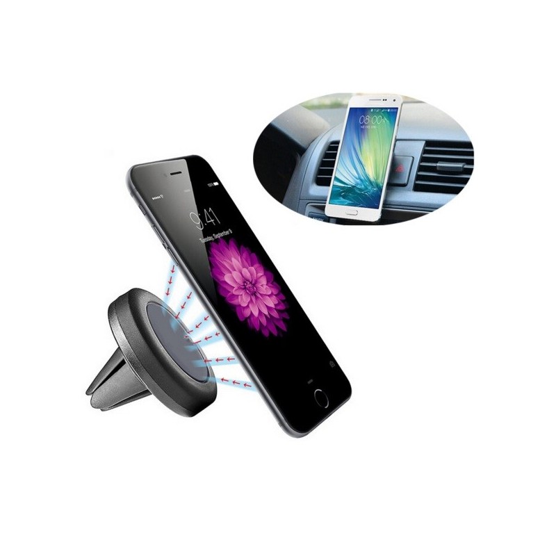 ®support téléphone voiture magnétique ventilation, aimant support  smartphone voiture grille d'aération pour iphone 12 mini pro max 11 xr 7 8 x