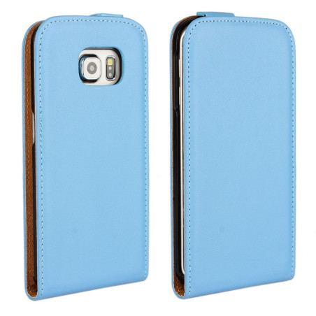 Etui cuir à clapet Samsung Galaxy S6 Bleu ciel