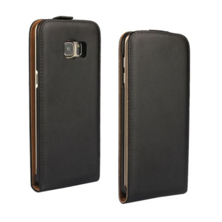 Etui cuir à clapet Samsung Galaxy S6 Edge Noir