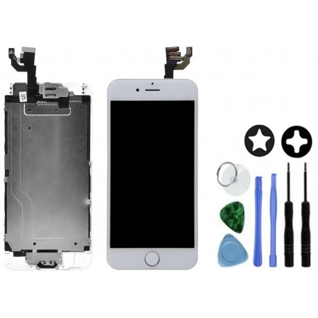 Kit réparation écran iPhone 6s noir avec outils et plan organiseur visserie