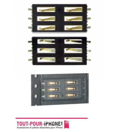 Connecteur interne pins lecteur carte SIM iPhone 3G 3GS