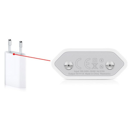 Pack câble USB blanc + chargeur secteur/USB iPhone