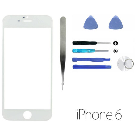 Kit vitre tactile blanche iPhone 6 + Outils + Pince