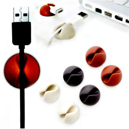 Lot de 6 mini support câble USB