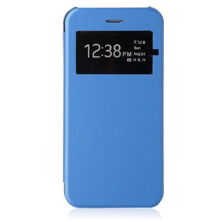 Etui Flip cover Bleu Samsung S6 Edge +